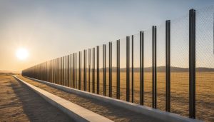Hekwerk met betonpalen