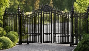 Hekwerk met poortontwerp
