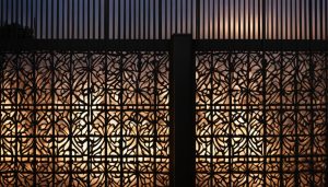 Hekwerk met verlichting